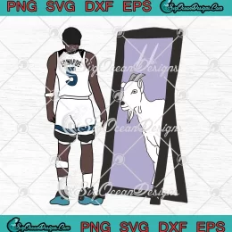 Anthony Edwards Mirror GOAT SVG - Minnesota Timberwolves Basketball SVG PNG, Cricut File