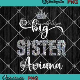 Big Sister Custom Name PNG - Girls Announcement Family Outfits PNG JPG Clipart, Digital Download