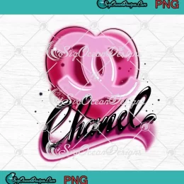 Chanel Cute Pink Heart PNG - Chanel Logo Gift PNG JPG Clipart, Digital Download