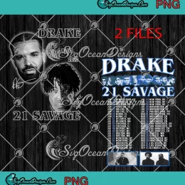 Drake And 21 Savage PNG - It's All A Blur Tour 2023 PNG - Drake x Savage Rapper PNG JPG Clipart, Digital Download