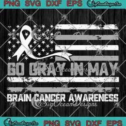 Go Gray In May SVG - Brain Cancer Awareness SVG PNG, Cricut File