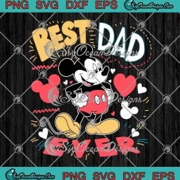 Groovy Best Dad Ever Mickey SVG - Disney Father's Day Gift SVG PNG, Cricut File