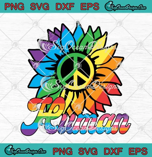 Human Sunflower LGBT Pride SVG - Support LGBT Gay Pride SVG PNG, Cricut File