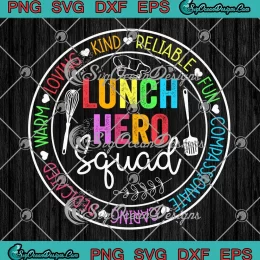 Lunch Hero Squad Retro SVG - School Lunch Lady SVG - Cafeteria Workers SVG PNG, Cricut File