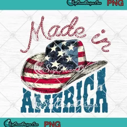 Made In America Hat Retro PNG - Patriotic 4th Of July PNG JPG Clipart, Digital Download