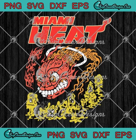 Miami Heat NBA x Brain Dead SVG - Bring The Heat SVG PNG, Cricut File
