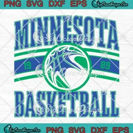 Minnesota Basketball 1989 SVG - Minnesota Timberwolves Logo SVG PNG, Cricut File
