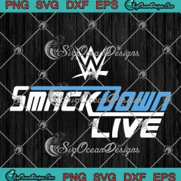 SmackDown Live WWE Retro SVG - Wrestling WWE SmackDown SVG PNG, Cricut File