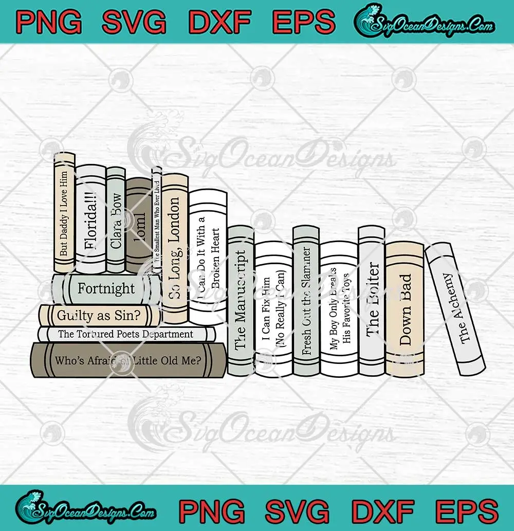 Taylor-Swift-Albums-Books-SVG---The-Tortured-Poets-Department-SVG-PNG,-Cricut-File Taylor Swift Albums Books SVG - The Tortured Poets Department SVG PNG, Cricut File