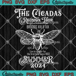 The Cicadas Reunion Tour SVG - Broods XIII XIX Summer 2024 SVG PNG, Cricut File