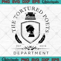 The Tortured Poets Department Crest SVG - Swiftie Gift SVG - The Eras Tour 2024 SVG PNG, Cricut File