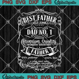 Best Father All Time SVG - Dad No.1 Forever SVG - Father's Day Gift SVG PNG, Cricut File