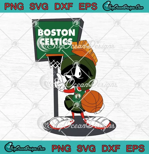 Boston Celtics Looney Tunes SVG - Marvin The Martian SVG PNG, Cricut File