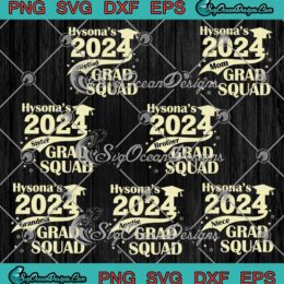 Custom Name's Grad Squad 2024 SVG - Family Graduation Gift SVG PNG, Cricut File