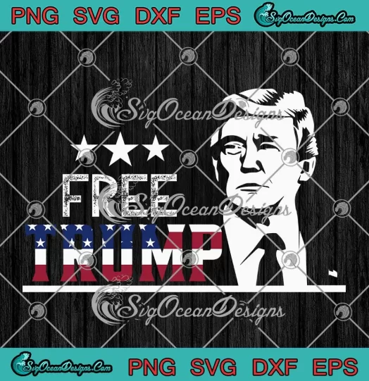 Free Trump US Flag Retro SVG - USA President Election SVG PNG, Cricut File