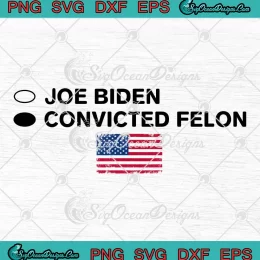 Joe Biden Vs Convicted Felon Funny SVG - Ballot Paper Voting Humor SVG PNG, Cricut File