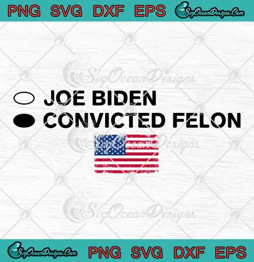 Joe Biden Vs Convicted Felon Funny SVG - Ballot Paper Voting Humor SVG PNG, Cricut File