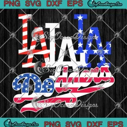Los Angeles Dodgers 4th Of July SVG - Retro Independence Day SVG PNG, Cricut File