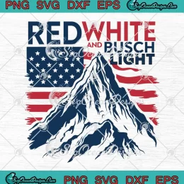 Red White And Busch Light SVG - 4th Of July SVG PNG, Cricut File