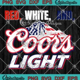 Red White And Coors Light SVG - US Mountain 4th Of July SVG PNG, Cricut File