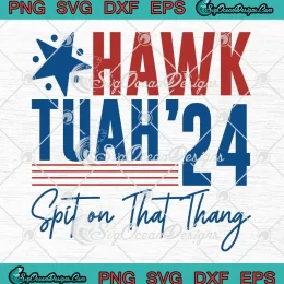 Retro Hawk Tuah '24 SVG - Spit On That Thang SVG PNG, Cricut File