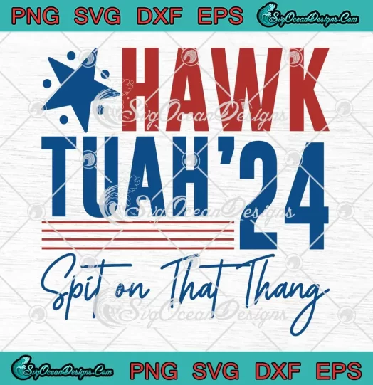 Retro Hawk Tuah '24 SVG - Spit On That Thang SVG PNG, Cricut File