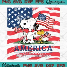 Snoopy And Woodstock America SVG - 4th Of July SVG - Independence Day SVG PNG, Cricut File