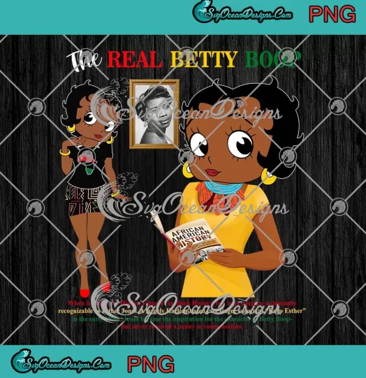 The Real Betty Boop PNG - African American History PNG - Black History Month PNG JPG Clipart, Digital Download