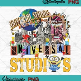 Universal Studios Florida Vacation PNG - Universal Studios Family Trip PNG JPG Clipart, Digital Download