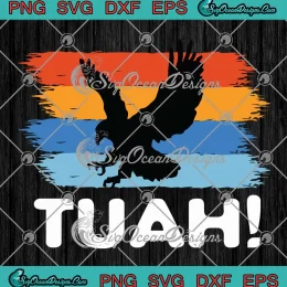 Vintage Retro American Eagle Tuah SVG - Funny Hawk Tuah SVG PNG, Cricut File