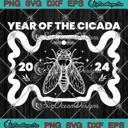 Year Of The Cicada 2024 Funny SVG - Cicada Illinois Emergence 2024 SVG PNG, Cricut File