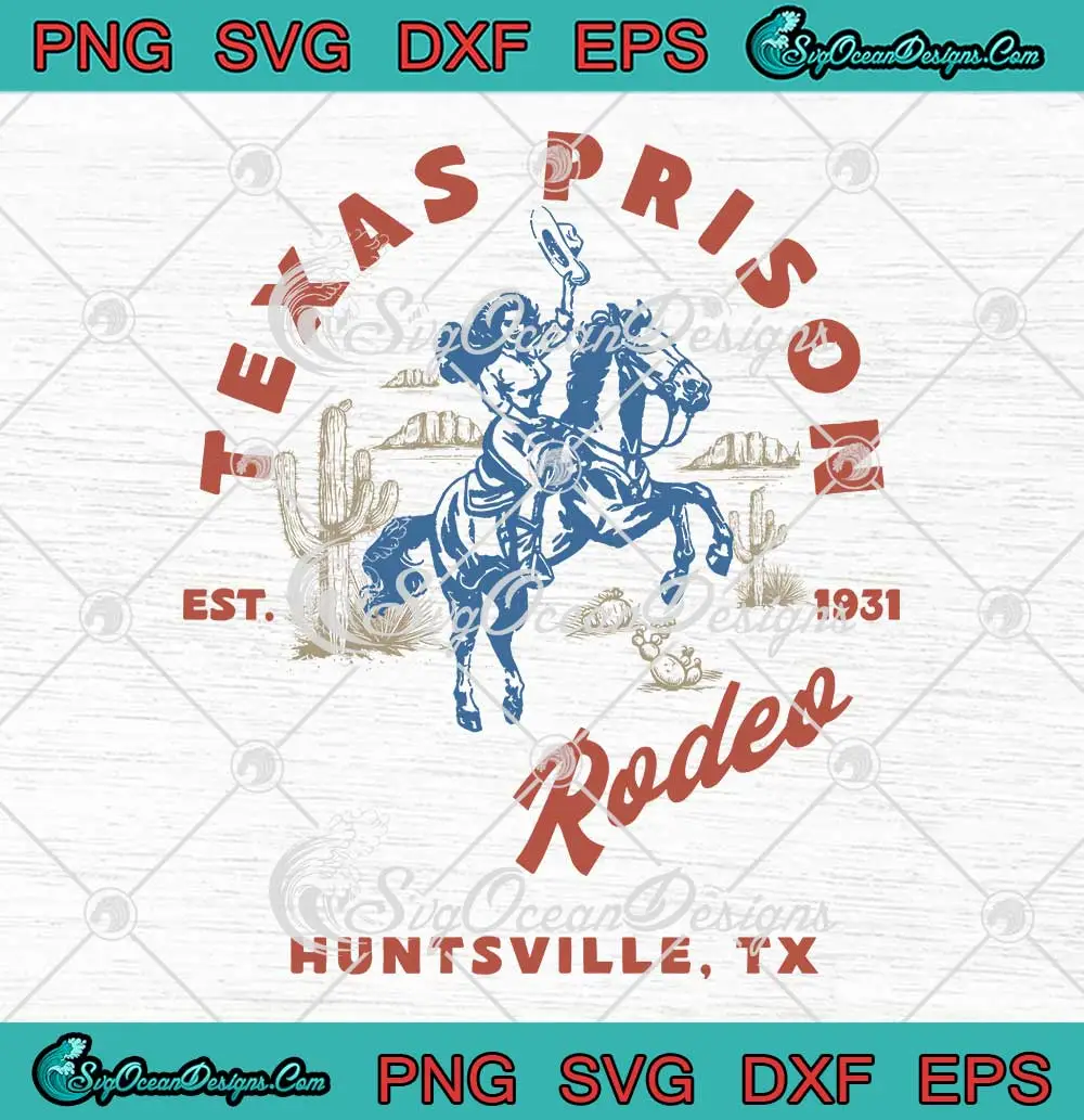 Cowgirl-Texas-Prison-Rodeo-Retro-SVG---Western-Cowgirl-Est.-1931-SVG-PNG,-Cricut-File Cowgirl Texas Prison Rodeo Retro SVG - Western Cowgirl Est. 1931 SVG PNG, Cricut File