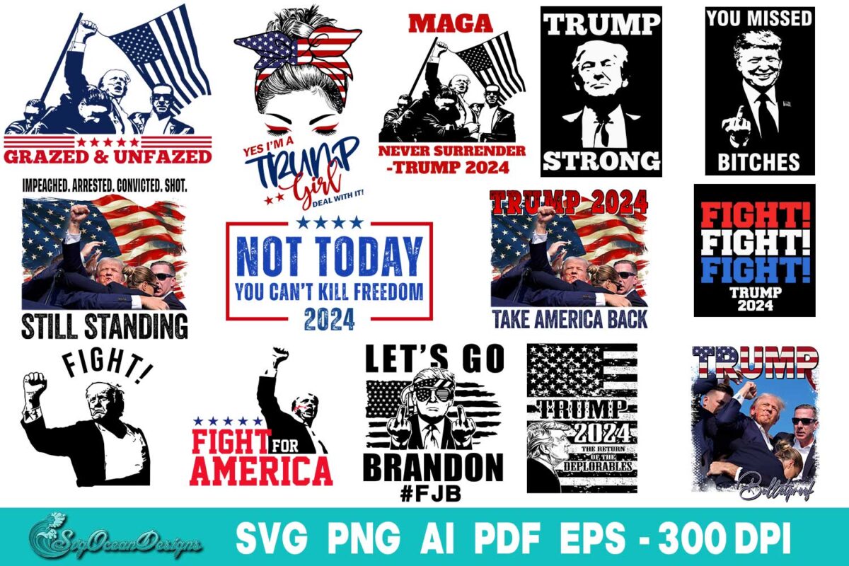 Donald Trump Maga Never Surrender SVG PNG