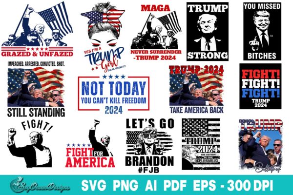Donald Trump Maga Never Surrender SVG PNG