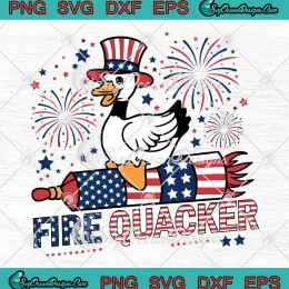Fire Quacker Goose Meme SVG - 4th Of July SVG - Independence Day SVG PNG, Cricut File