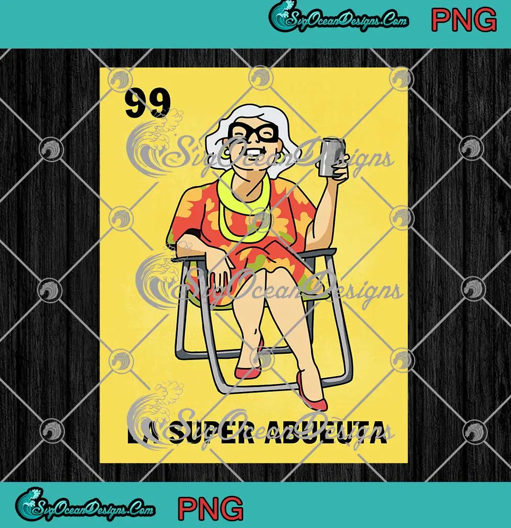 La Super Abuelita Abuela Grandma PNG - Mexican Loteria Bingo Card PNG JPG  Clipart, Digital Download