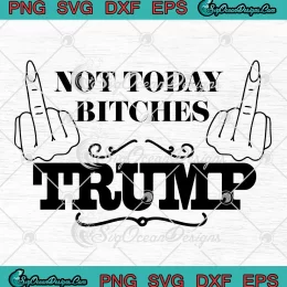 Not Today Bitches Trump Funny SVG - Pennsylvania Rally 2024 SVG PNG, Cricut File