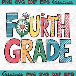 Retro Fourth Grade SVG - Back To School Teachers Gift SVG PNG, Cricut File