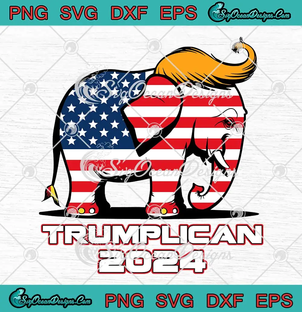 Us Flag Elephant Trumplican Svg Trump Republican Elephant Maga Svg Png Cricut File