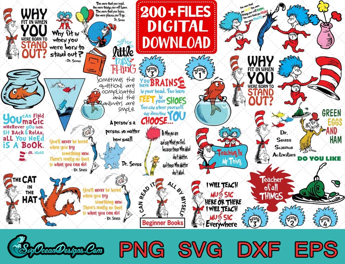 Download 200+ Dr Seuss Svg Cut Files For Cricut Silhouette