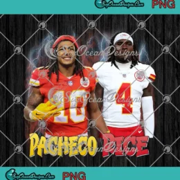 Isiah Pacheco And Rashee Rice PNG - NFL Kansas City Chiefs PNG JPG Clipart, Digital Download