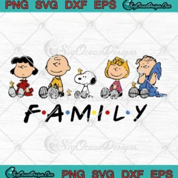 Peanuts Gang Family SVG - Snoopy And Charlie Brown Friends SVG PNG, Cricut File