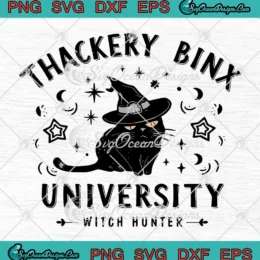 Thackery Binx University SVG - Witch Hunter SVG - Halloween Hocus Pocus SVG PNG, Cricut File