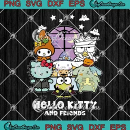 Halloween Hello Kitty And Friends SVG - Kitty Kawaii Halloween SVG PNG, Cricut File