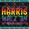 Harris Walz 2024 LGBTQ SVG - Gay Pride Lesbian President SVG PNG, Cricut File