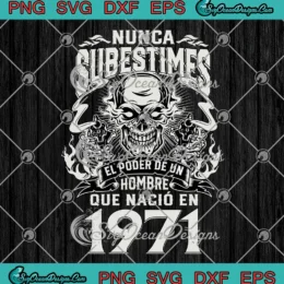 Nunca Subestimes SVG - El Poder De Un Hombre SVG - Que Nacio En 1971 SVG PNG, Cricut File
