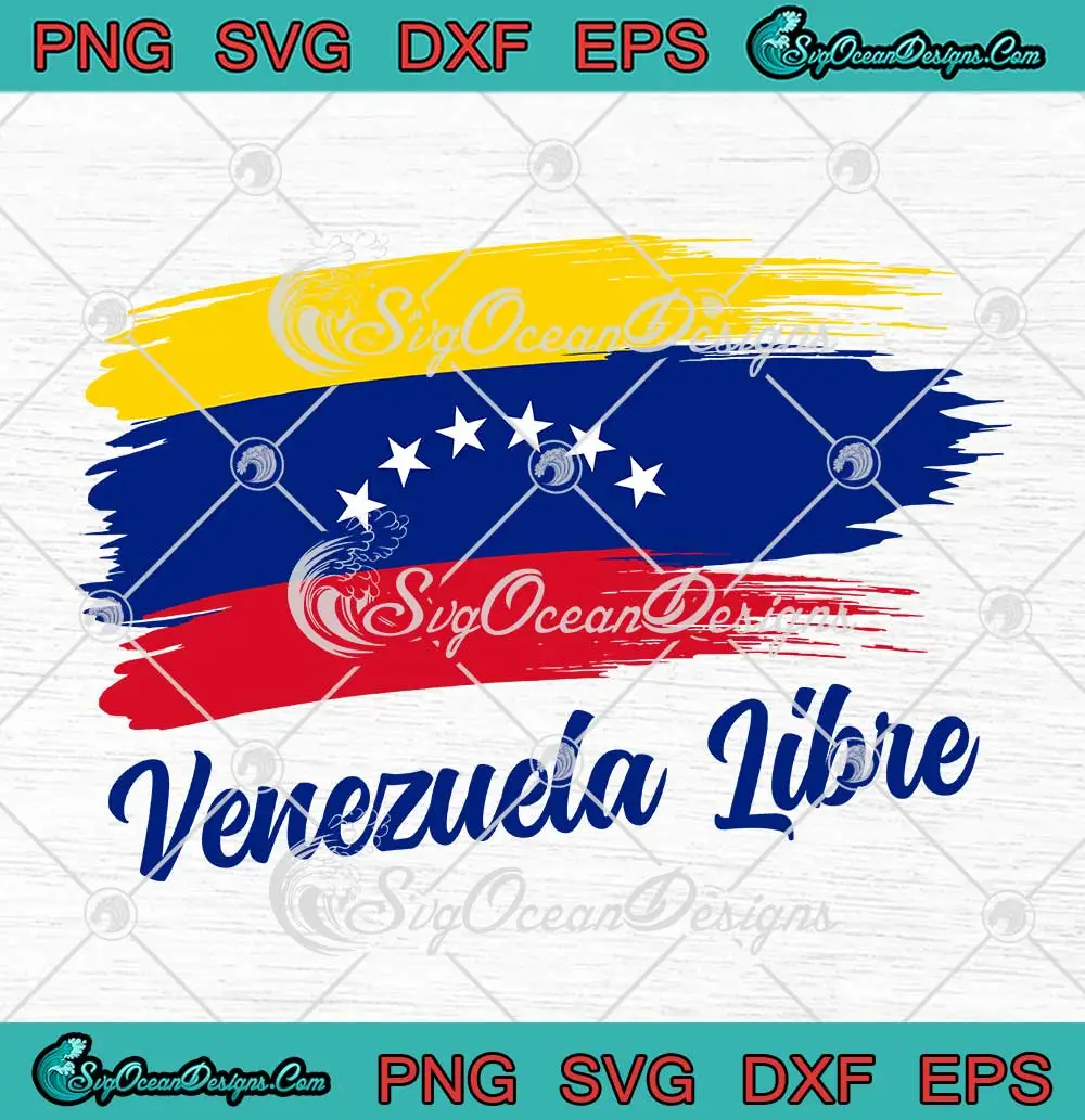 Venezuela Libre Venezuela Flag SVG - Proud American Venezuelan SVG PNG ...