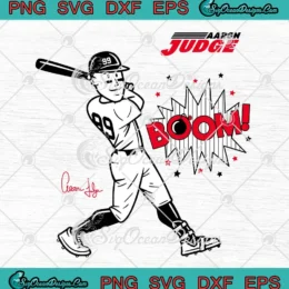 Aaron Judge Brings The Boom Signature SVG - New York Yankees SVG PNG, Cricut File