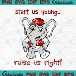 Big Al Start Us Young SVG - Alabama Crimson Tide Mascot SVG PNG, Cricut File