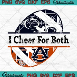 House Divided College Football SVG - I Cheer For Both 2 College Teams SVG PNG, Cricut File